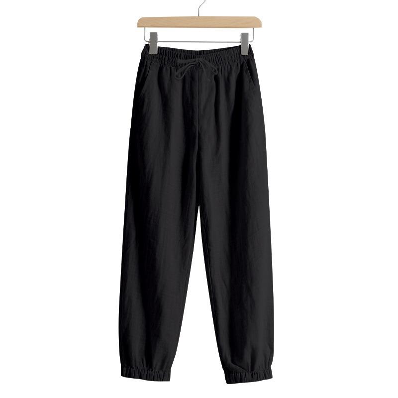 Four Seasons Beach Trend Men's Loose Linen Large Size Casual Sports Tights Men's Trousers