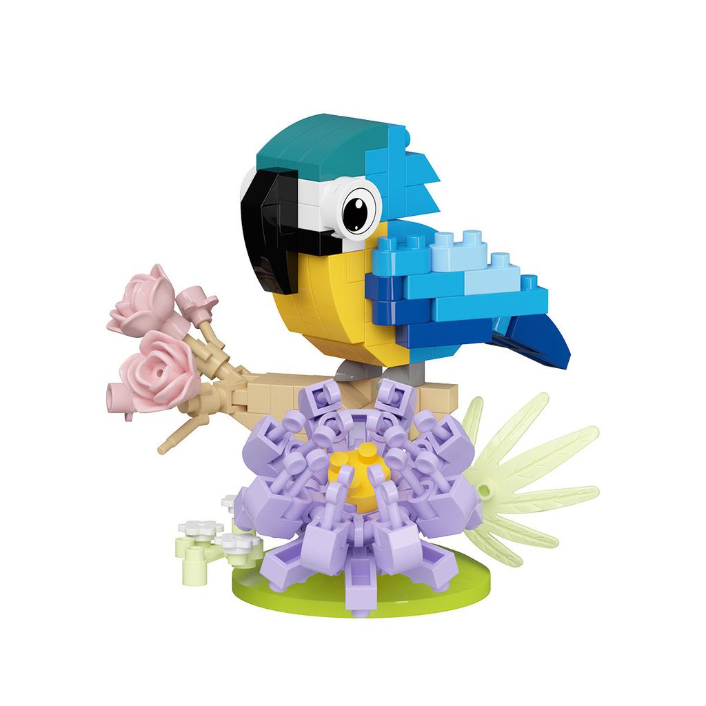 New Colorful Parrot Assembled Building Blocks Toys Cute Bird Model Educational Parent-child Gift