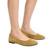 Women's Pointed Toe Flat Shoes Slip On Ballet Style Low Heel Casual Comfortable Soft Material Footwear