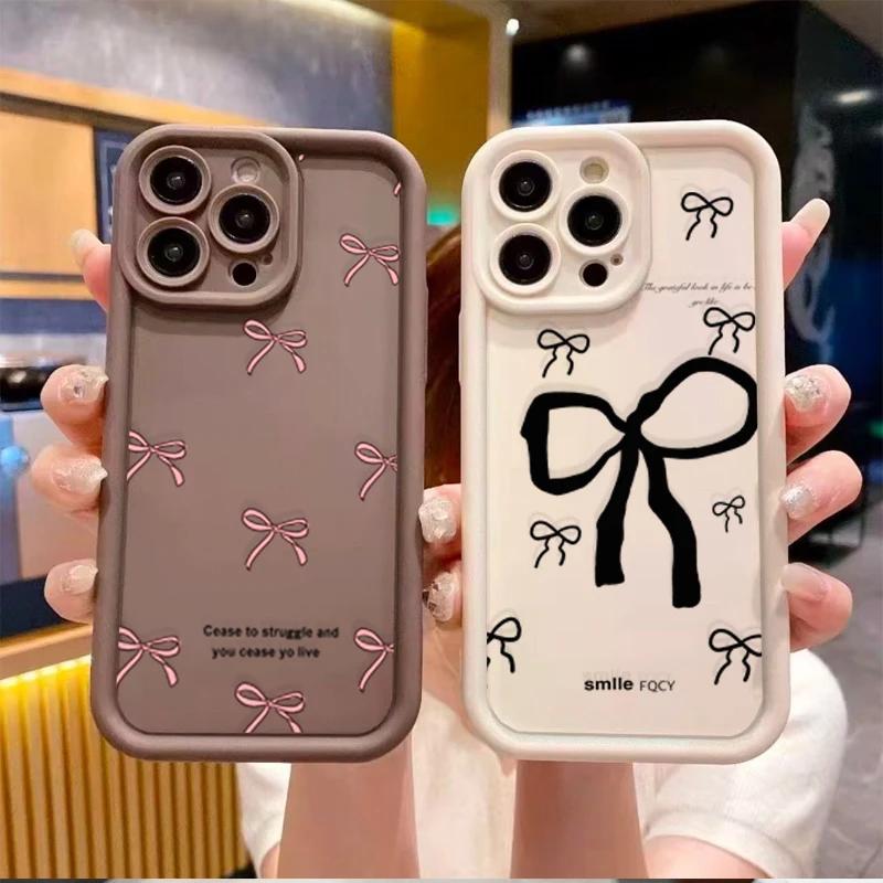 Case For Redmi 15 Note 14 4G 13 12 PRO 5G Plus 10 8 9 11S 13C 14C 12C 12 13 A5 A3 10C Cover Bow Cute Silicone