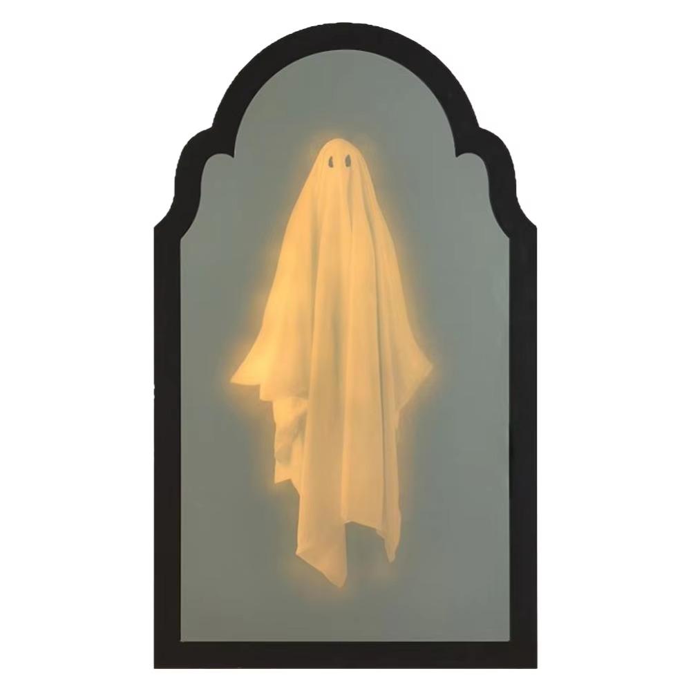 Creative Halloween Ghost Mirror Eerie Effect Scary Night Light  Home Decoration