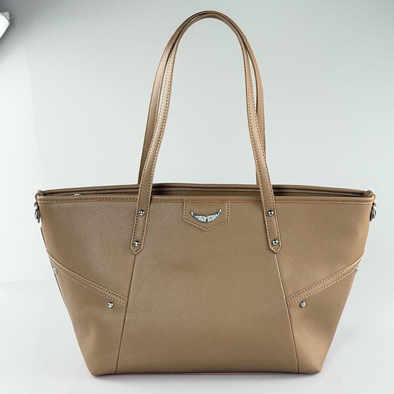 ZV Cross-Wing Large Capacity Women's Tote Handbag - Simple, Versatile Commuter Shoulder Bag