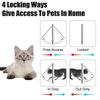 Gattaiola Impermeabile 4 Vie di Chiusura Sportellino Trasparente Design Insonorizzato per Interno Esterno Casa Ufficio Uso Animali Domestici