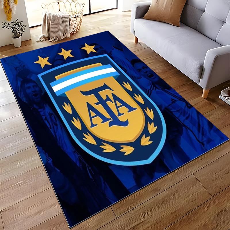 AFA Logo on Blue Background Non-slip rug suitable for living room and bedroom sofas.