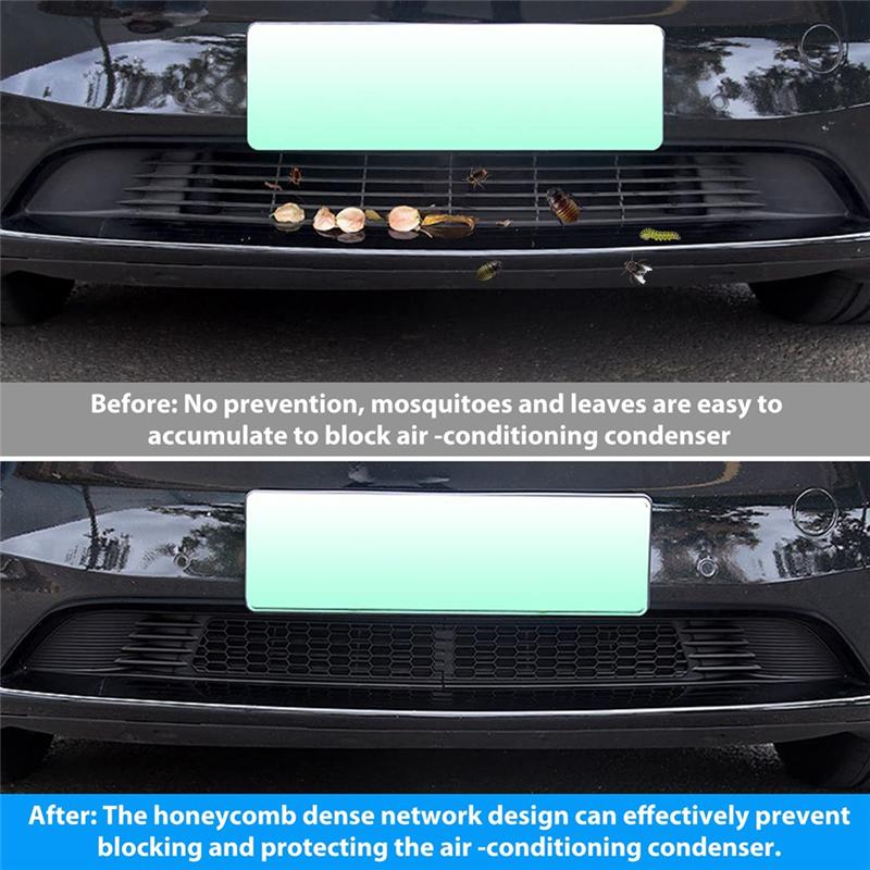 For Tesla Model Y    Front Grill Mesh Grille Grid erts ,Front Air Inlet Vent Grille Cover Replacement