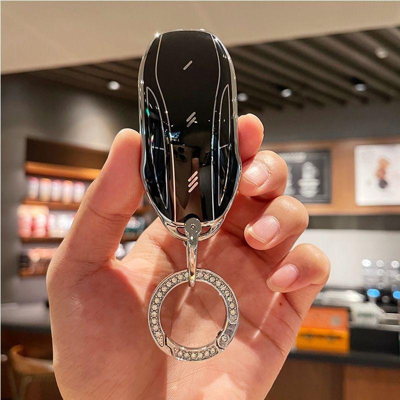 Tpu Car Key Case For Saic Im Zhiji Ls7 L7 Pro Ls6 L6 Ls9 Max Accessories Keychain Remote Cover Shell Ring Holder Fob Housing
