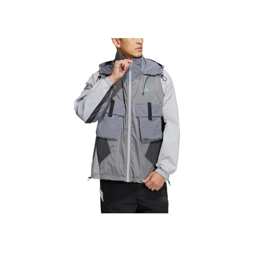 New Adidas Jacket Men's Light Silver HR4444