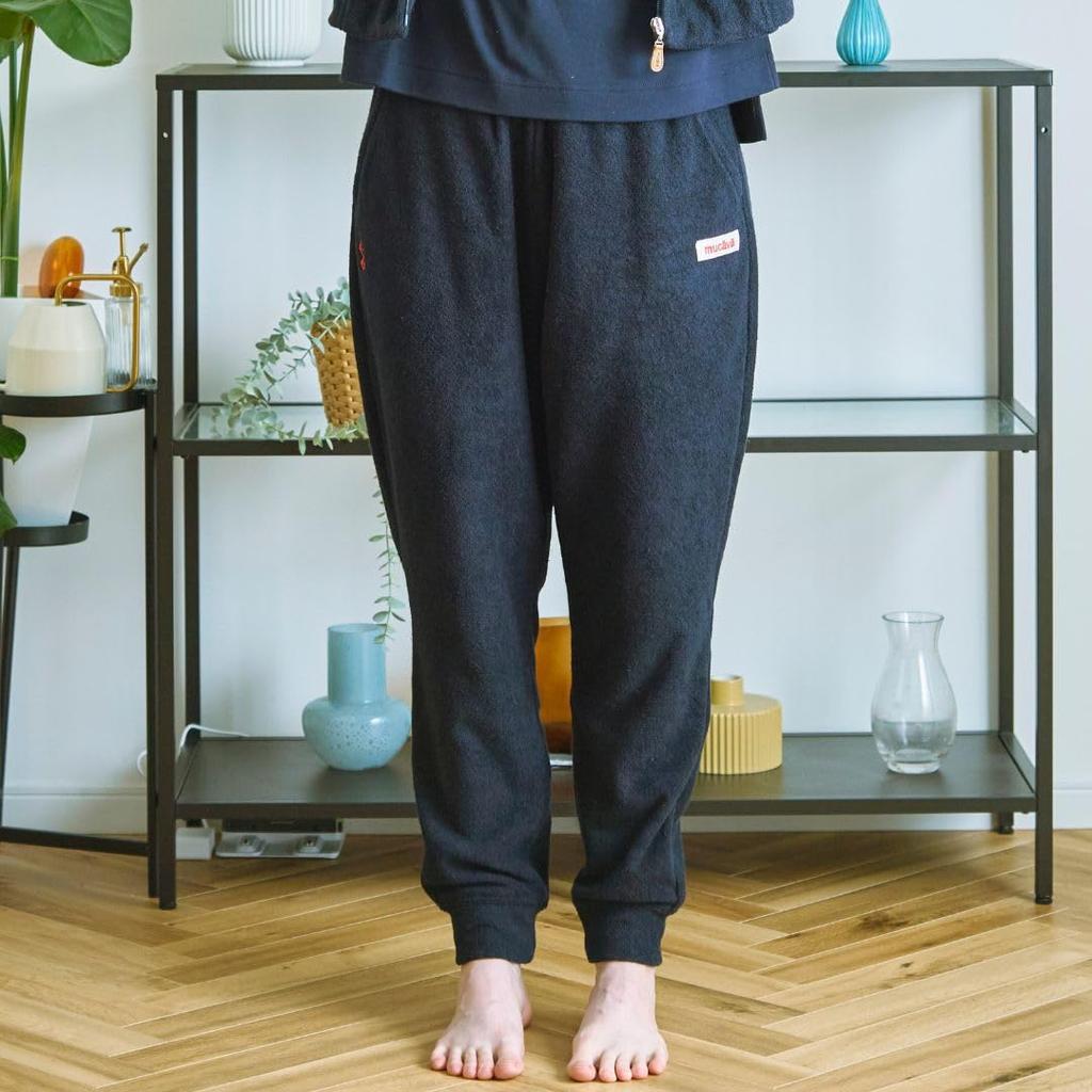 Calças Jogger Relaxantes de Recuperação Tamanho L Silhueta Leve mucava Roupa Oficial para Vestir, Calças, Pile de Dupla Face, Roupa de Descanso, Pijama,