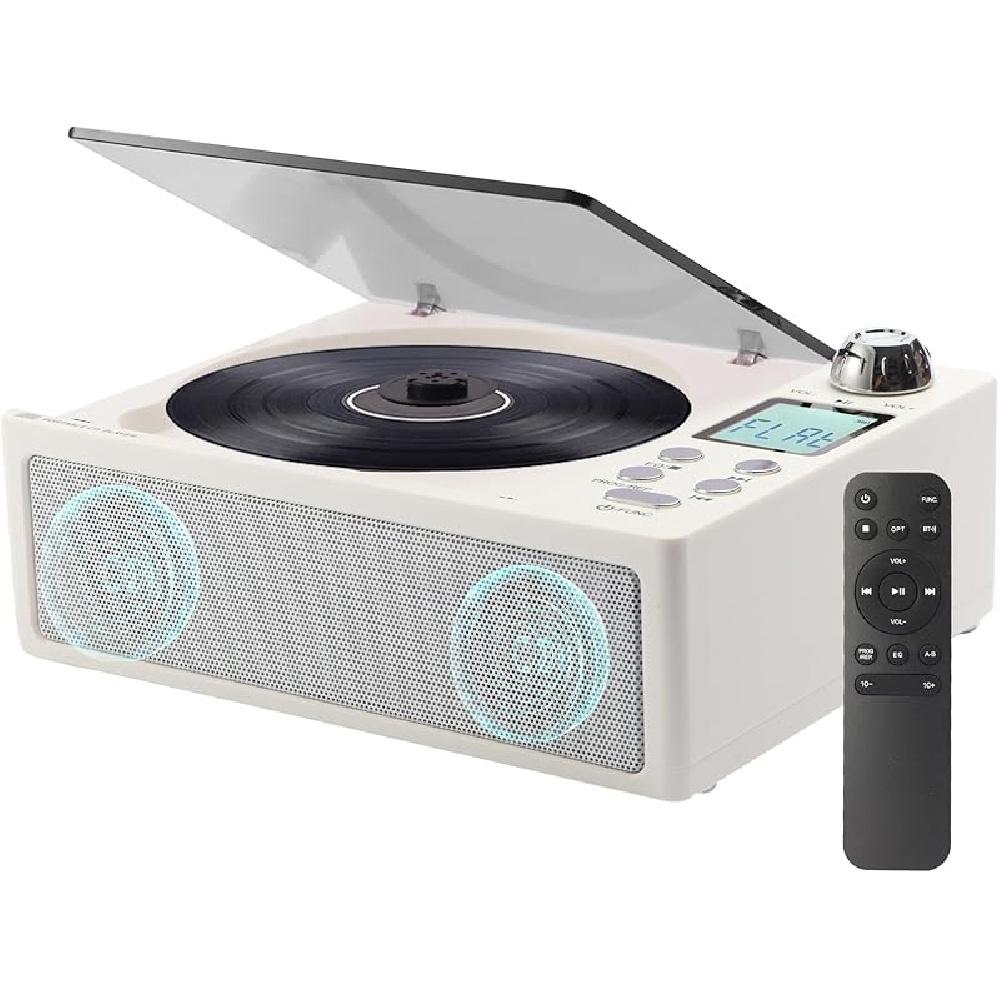 

Портативный CD-плеер, Настольные CD-плееры для дома с перезаряжаемой батареей, Двойные динамики, Поддержка Opt/USB/TF-карты/AUX/FM с пультом дистанционного управления, ЖК-дисплей