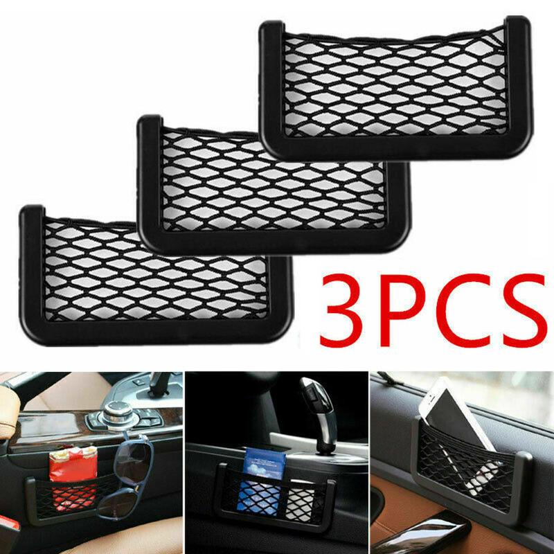 Storage Car Net Bag Storage Net Bag Functional Professional Useful Car Double-Sided Organizer Organizer Net Phone Holder Back