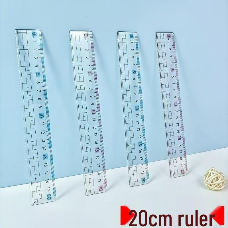 Anti-Myopia Wavy Line Ruler for Primary Students, 20cm/15cm Plastic Drawing Scale