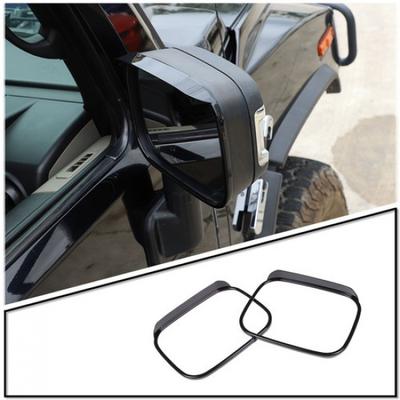 Glossy Black Rearview Mirrors Rain Eyebrow Trim Cover For For Hummer H2 03-2009