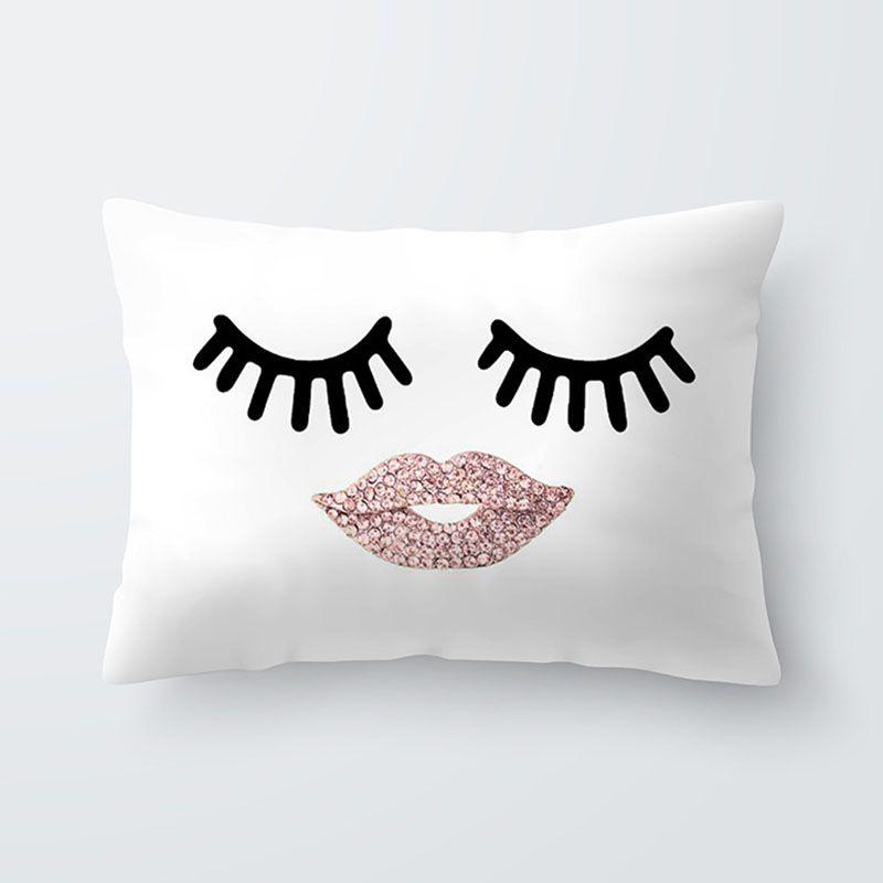 Elegantly Designed Eyelash Pattern Pillow Cover For Stylish Sofa And Seat