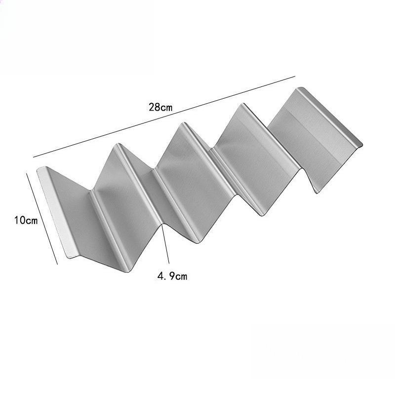 Stainless Steel Mexico Taco Holder Stand Reversible Holds Tortillas Stackable Rack Non-Stick Taco Grill Mold Pie Tool