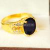 Black Onyx Oval Cut With 925 Silver Gold Plated Ring For Men's #A812 JL375666900540