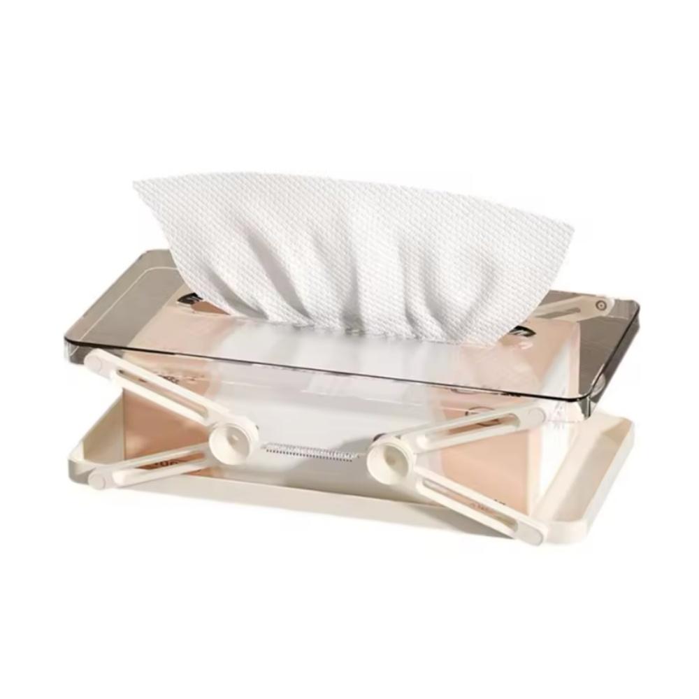 Living room high-value telescopic tissue box desktop storage paper box drawer box liftable household tissue box storage box