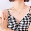 Peach Heart Love Couple Necklace Sweater Chain 18K Real Gold Plated Stainless Steel New Trendy Necklaces