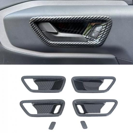 Carbon Fiber Inner Door Handle Bowl Cover Trim For Ford Bronco Sport 2024 2025