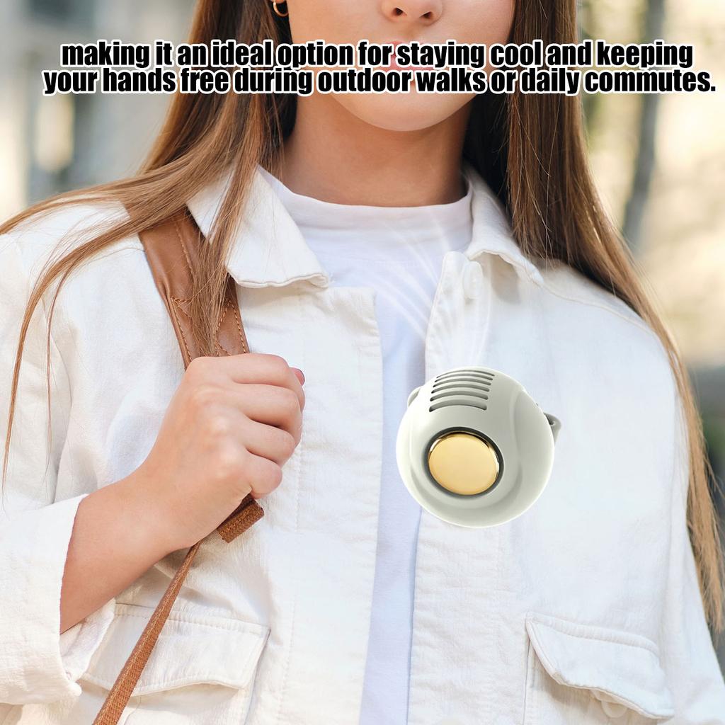 Portable Silent Fan Adjustable 3-Speed Mini Bladeless Electric Fan Waist Clip Whirlwind Fans for Outdoor Sporting