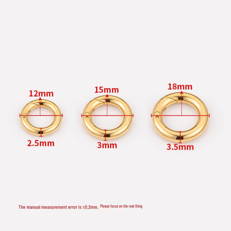 316 Edelstahl Runder Federringverschluss für farbechte Halskette oder Armband DIY Schmuck