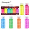 60ml 6-color Acrylic Paint Set Quick-drying Waterproof Strong Covering Power for Hand-painted Wall Paintings Graffiti DIY Crafts