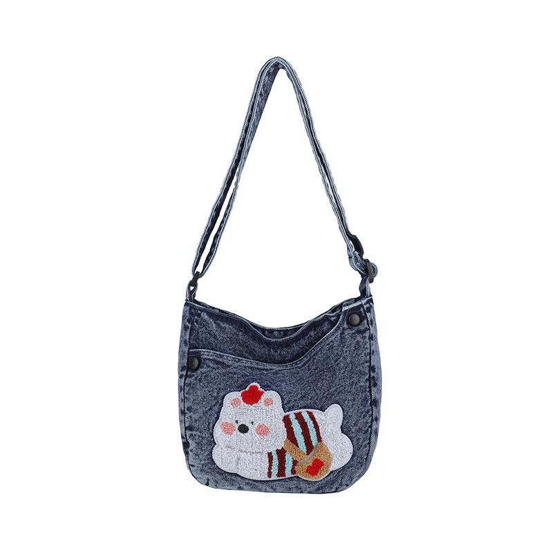 

Shoulder Bag Denim Crossbody Bag Student Commuter Travel Handbag