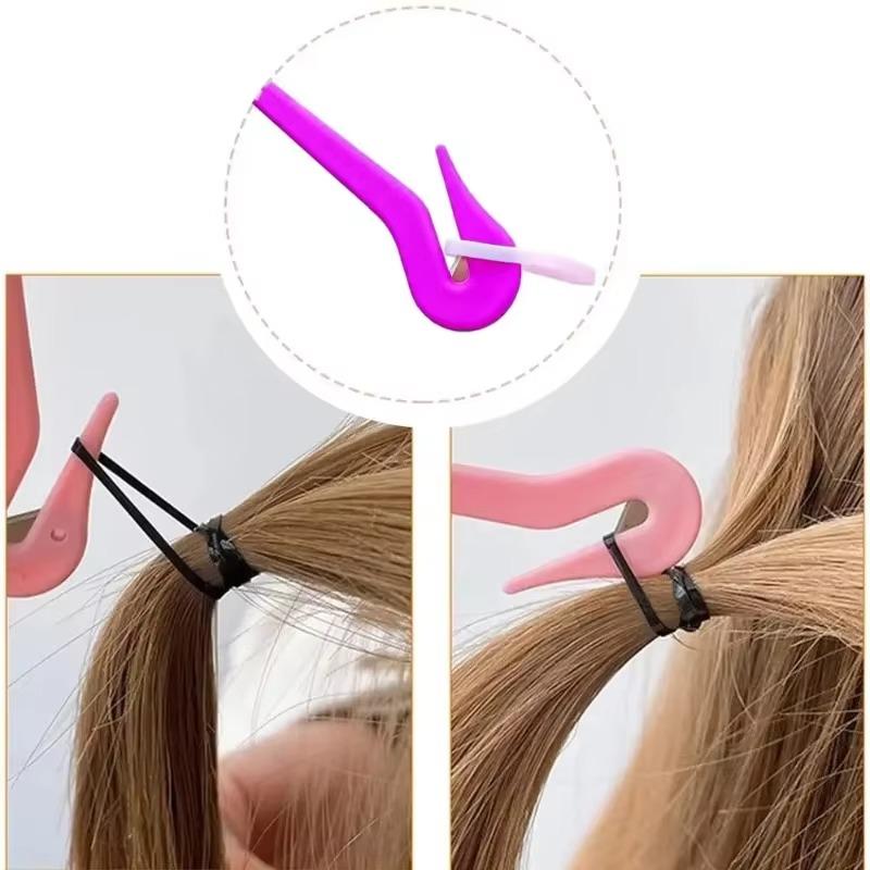 2-6pcs Hair Bands Rubber Cutter Simple DIY Rubber Band Remover Hook Disposable Hair Tie Remover Knife Salon Hair Styling Tool