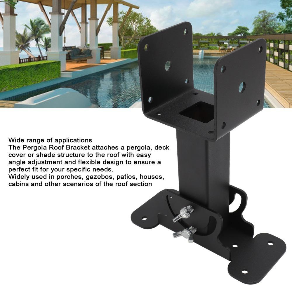 Black Riser Brackets Adjustable Patio Roof Riser Hardware Support Brackets Patio