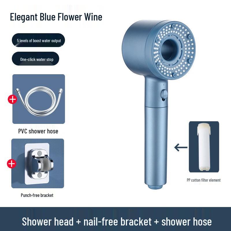 TLXT Pressurized Handheld Shower Head Set