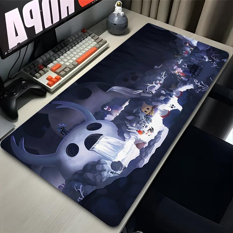Tappetino Mouse per Laptop Accessori da Gioco Tappetino Tastiera Ufficio PC Hollow Knight Anime Stampa HD Mousepad Computer Gamer Scrivania Tappetino Mouse
