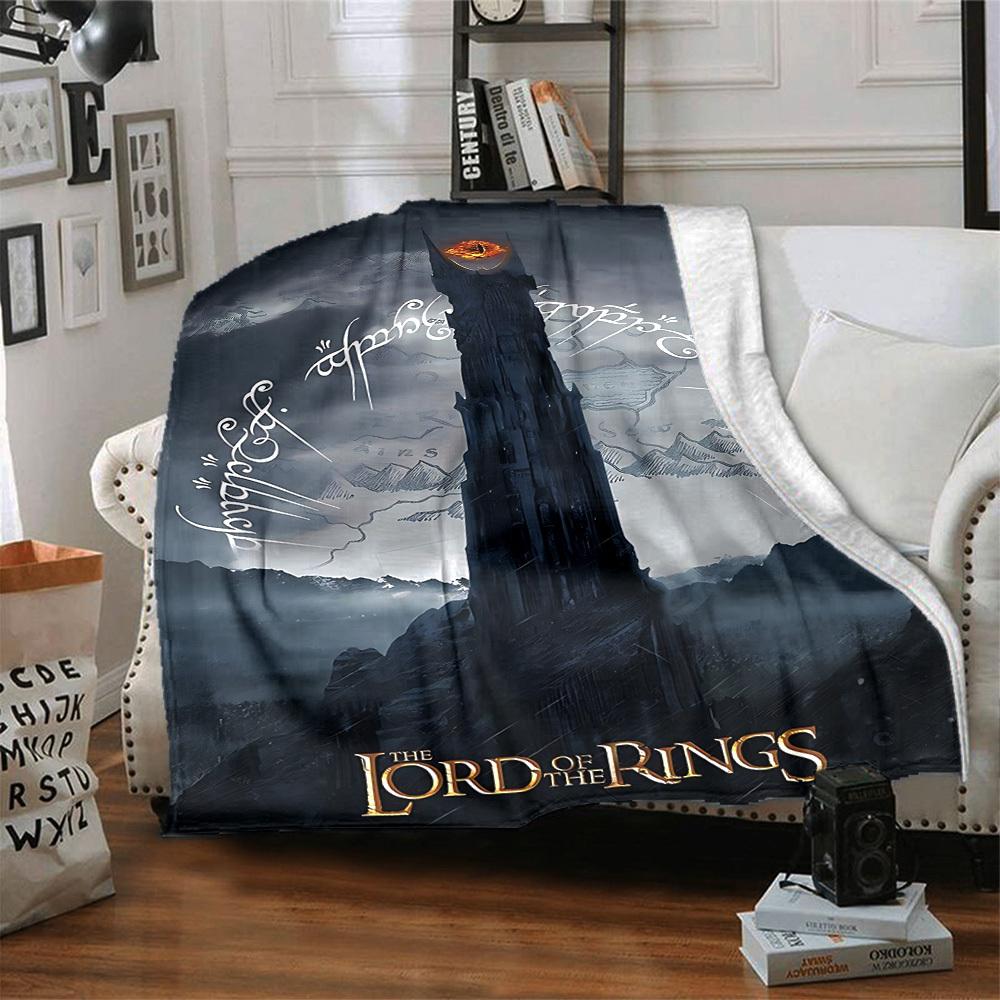 1pc The Lord of the Rings Blanket Lightweight Flannel Throw For Sofa, Bed, Travel, Livingroom, Office, Couch, Chair, And Bed