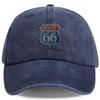 Route 66 Print Baseball Cap for Outdoor Sports and Leisure - Breathable and Drying - Classic Washed Vintage Style Hat