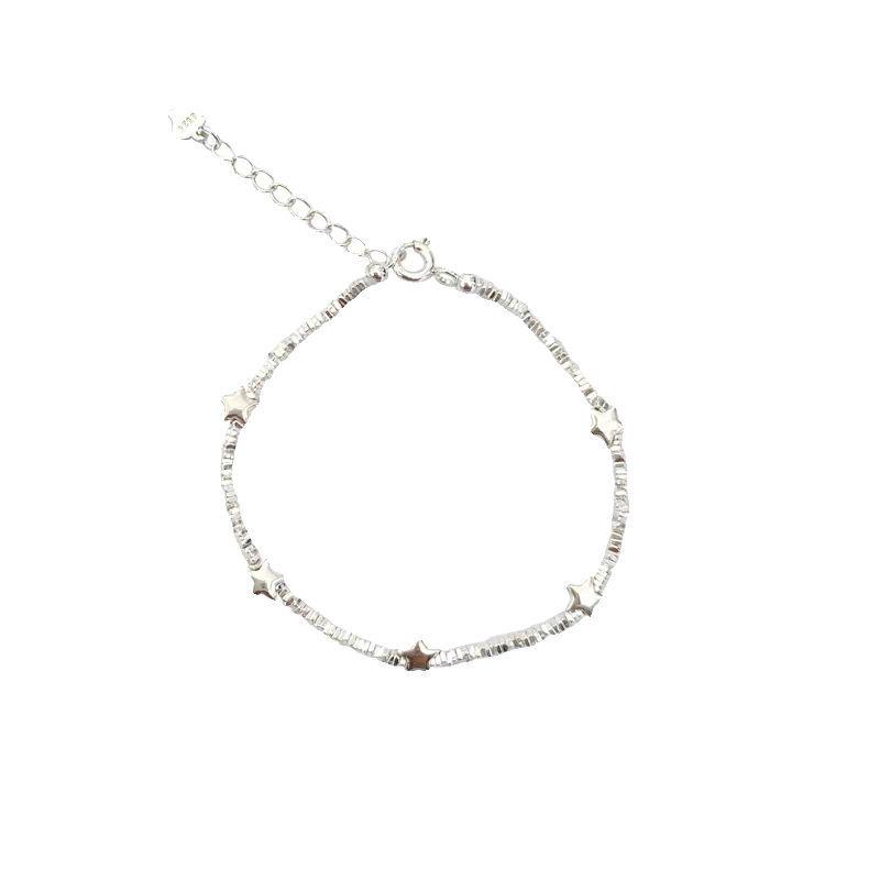 Exquisite Silver Star Bracelet for Women - 2024 Trending Light Luxury Gift for Girlfriend