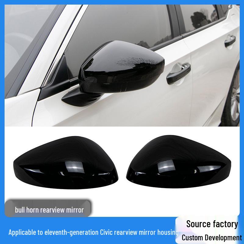 

Compatible with Honda 11th Gen Civic Rearview Mirror Shell Cover for Modification and Protection Glossy Black