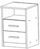 Bedside Table 2So White 40Cm Drawers Chest Of Drawers Shelf