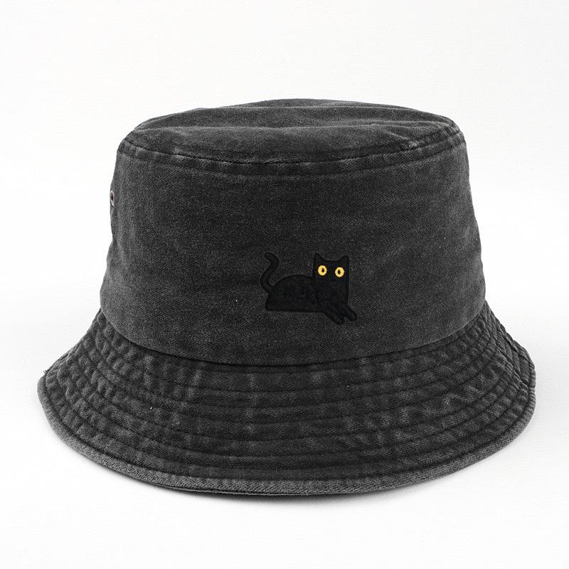1pc Summer Cat Bucket Hat for Men Women Lightweight Travel Beach Fisherman Hat Outdoor Sports Pull Up Bob Panama Sun Hats