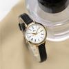 Gedi Round Retro Women's Watch with Roman Numerals - Quartz, Leather Strap, Versatile for Students and Ladies