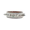 Y2K Gothic Punk Rhinestone Studded Leather Bracelet Wristband