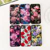 Cover for Apple iPhone 12 13 Pro XS Max Mini ProMax X XR Air 13Pro Casing Phone Case Elegant Pink Rose Flower Bloom Peony