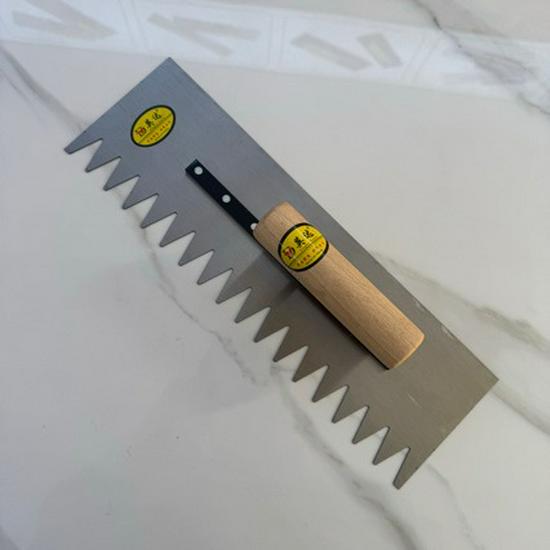 Yingda Construction Serrated Trowel - Large & Pointed Tooth Plasterboard Tool