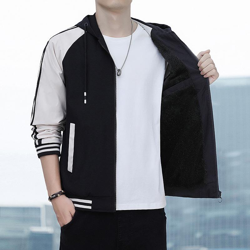 Trendy Baseball Jersey Outdoor Hooded Jacket Men's and Women's Autumn Tops Couple's Clothing Casual Sports Trendy Jacket