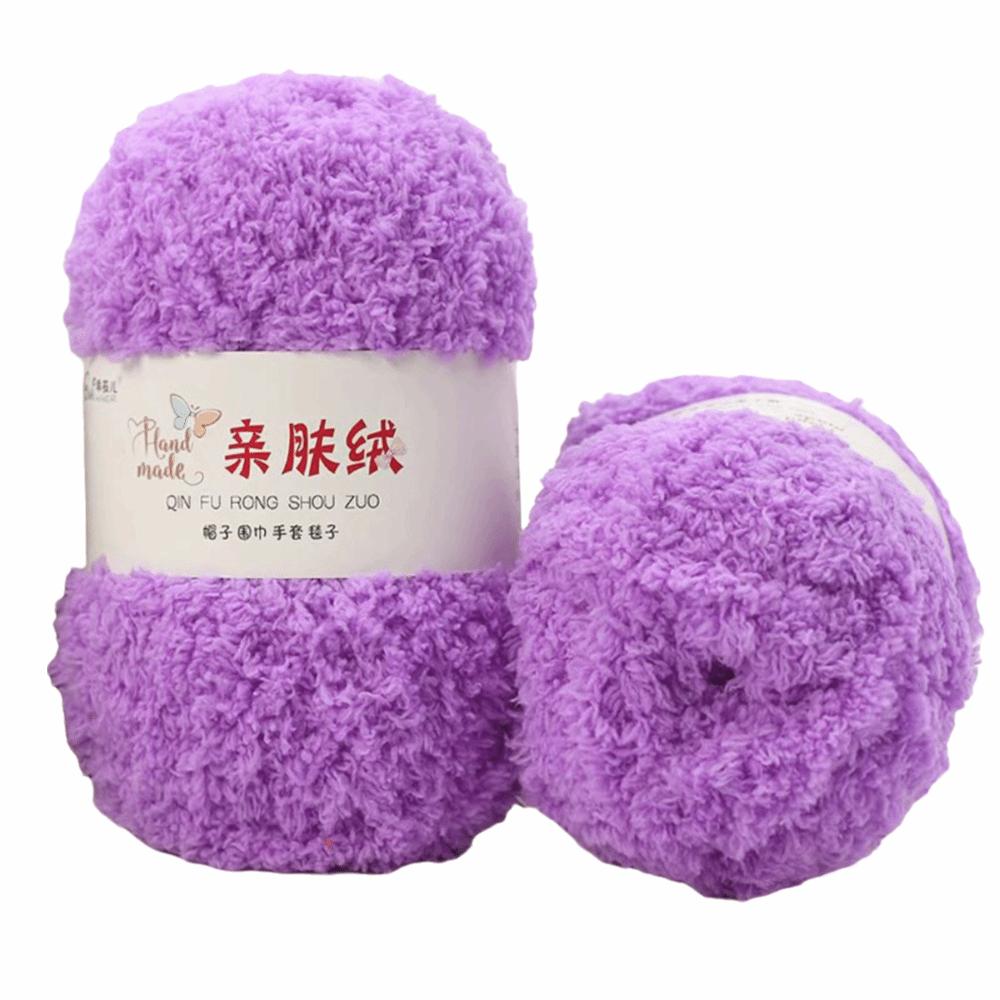 50g Set Coral Velvet Yarn 3 Strands Crochet Yarn Chenille Wool Chenille Yarn  Crochet DIY