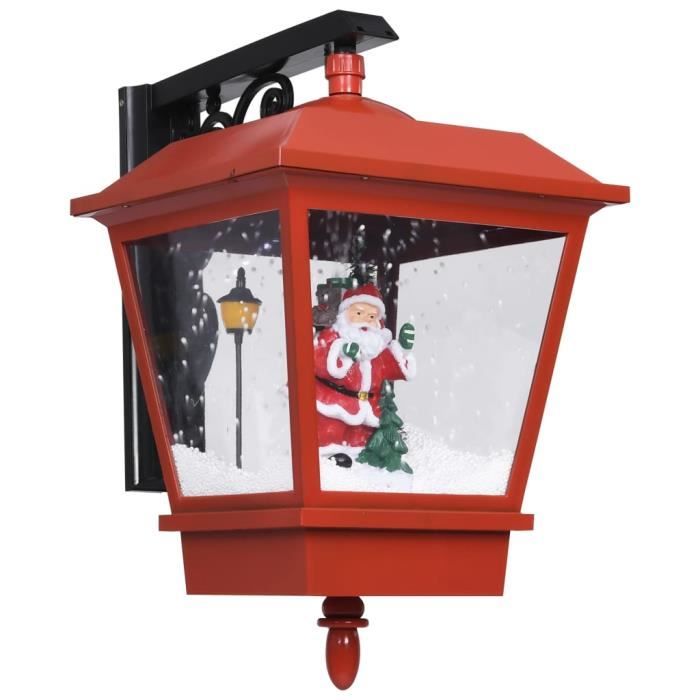 VidaXL Christmas Wall Lamp LED Lights and Santa Claus Red 40x27x45cm