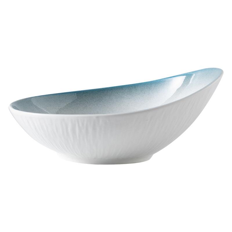 Dim Sum Bowl, Diagonal Bowl, Fruit Salad Bowl, Hotel Porcelain Cold Dish, Star Rain, Stone Pattern Quicksand Bowl, Special-Shaped Design Bowl
