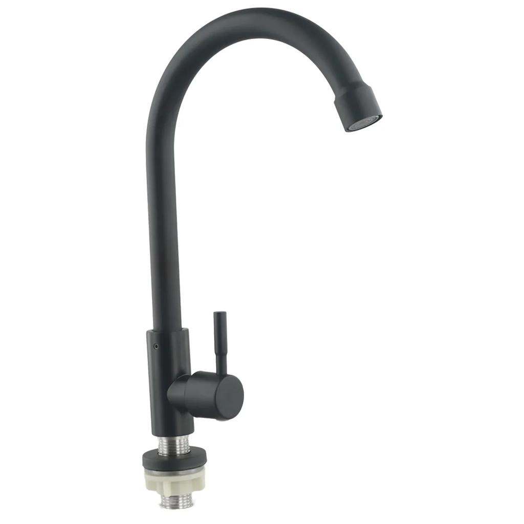 304 Edelstahl Küchenarmatur Deckmontierte Mischbatterie 360 Grad Drehung Strahl Sprühdüse Küchenspüle Kaltwasserhähne