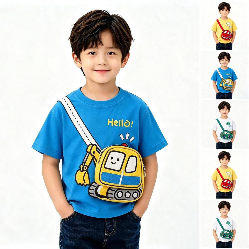 Kids Unisex Long Sleeve T-Shirt Print Comfortable Inner Layer Casual Top for Boys and Girls