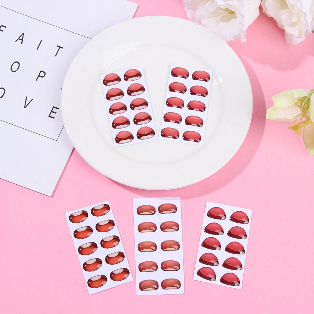 styles Decals cute MouthChips Paper Face Organ Paster Cartoon Mouth Stickers Anime Figurine Doll