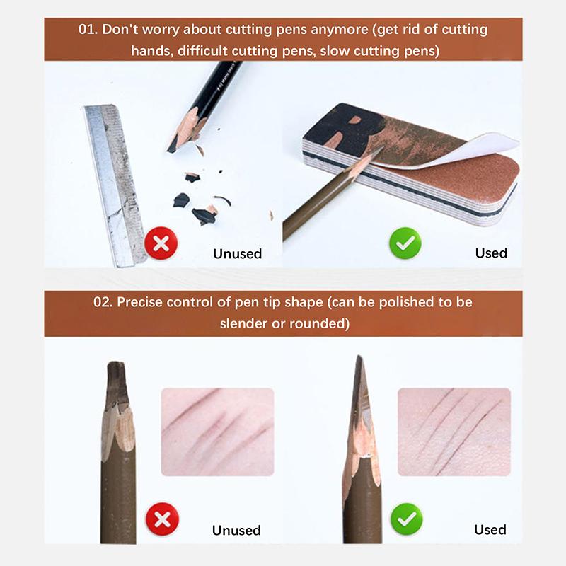 Professional Eyebrow Pencil Sharpener Sandpaper Grinding Tool Easy To Use Makeup Grinder For Creating Fine Point Makeup Tool