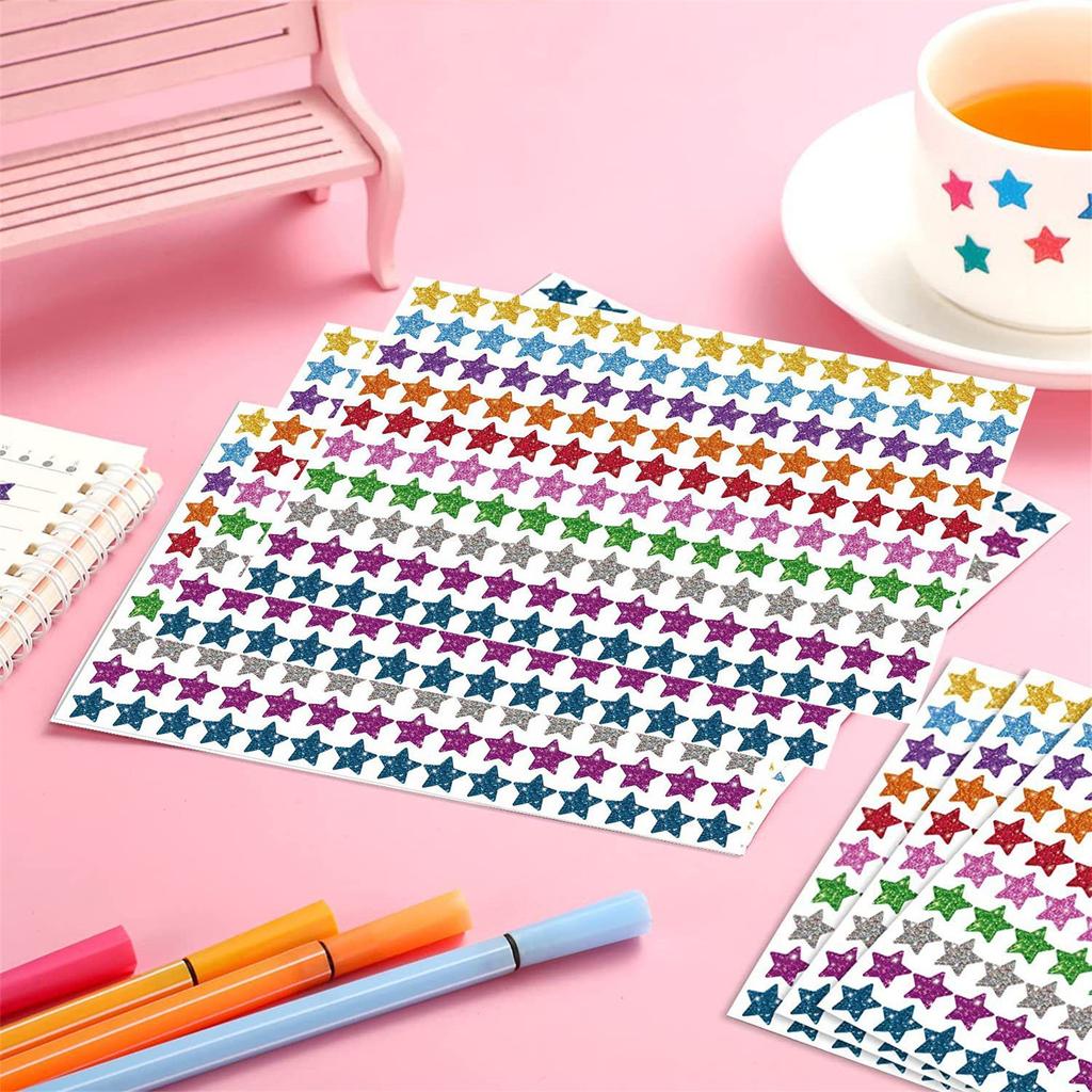 1500PCS Child Reward Stickers Motivational Stickers for Child Teacher Classroom Behaviour Reward Sticker Star Decals