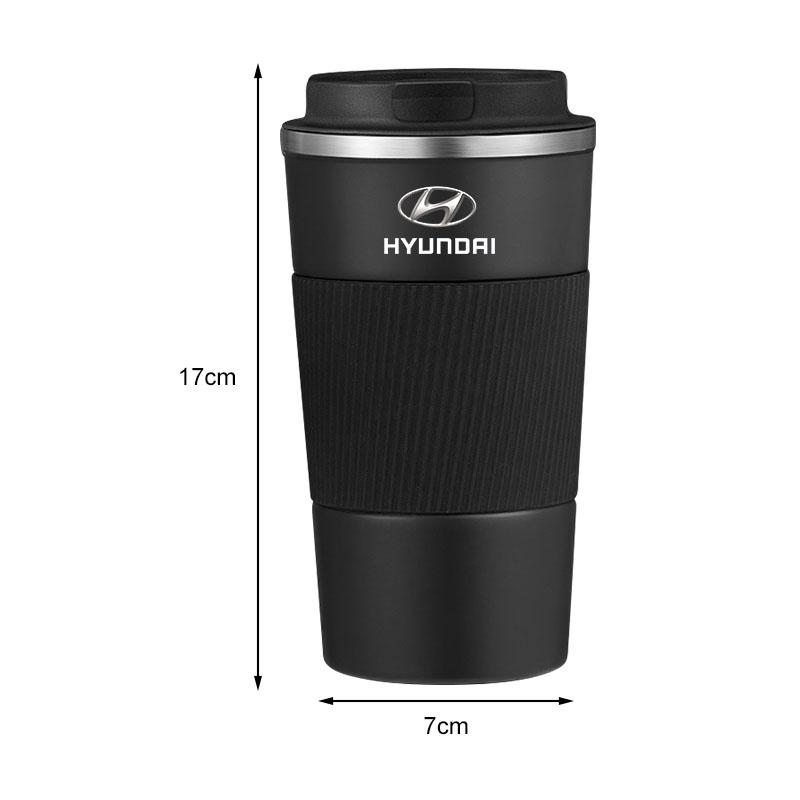 500ml Zanglamaydigan Po'latdan Yasalgan Kofe Tumbleri Termos Krujka Portativ Sayohat Termosi Hyundai Mistra Lafesta Elantra Accent IX35 I20 I30 Azera Sonata uchun
